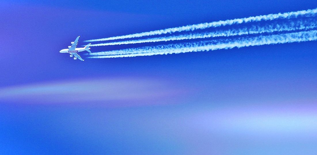 avion trainées condensation